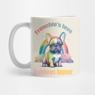 Colorful French Bulldog Puppy, Cute french bulldog, frenchie mon, frenchie dad Mug